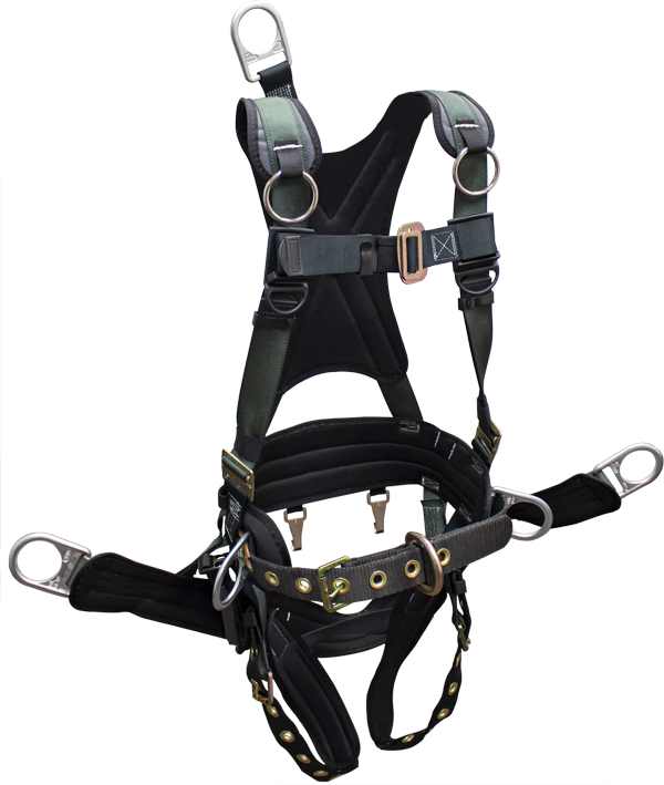 Front View Of FrenchCreek 22850BTTS-GM Tower Climbing Harness