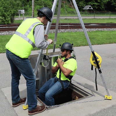 Tripod Blog Featured confined space tripod in use