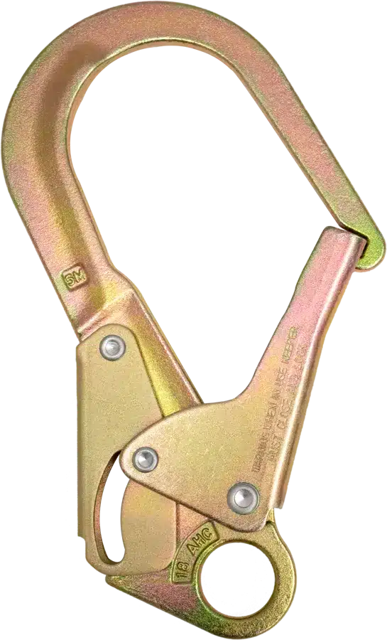 Personal Protective Equipment - Fall Protection - Carabiners - Self Locking  Rebar Snap Hook, 3600 Lb, 3.6 M, Forged Steel