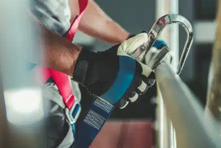 Worker Connecting To A Certfied Anchor Point